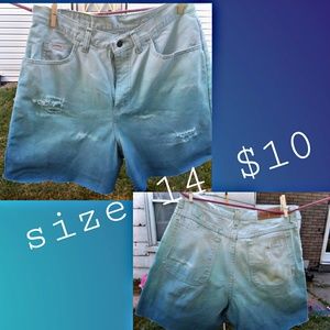Ombre Denim Shorts
